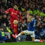 Mohamed Salah in action for Liverpool against rivals Everton in EPL