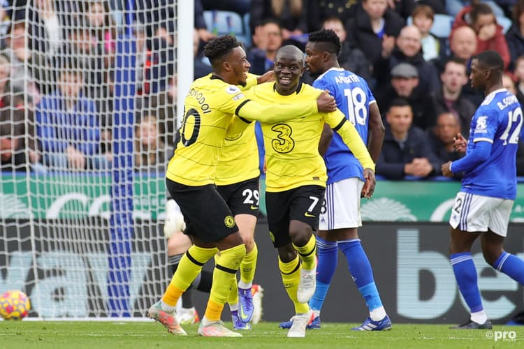 N'Golo Kante got the second for Chelsea against Leicester
