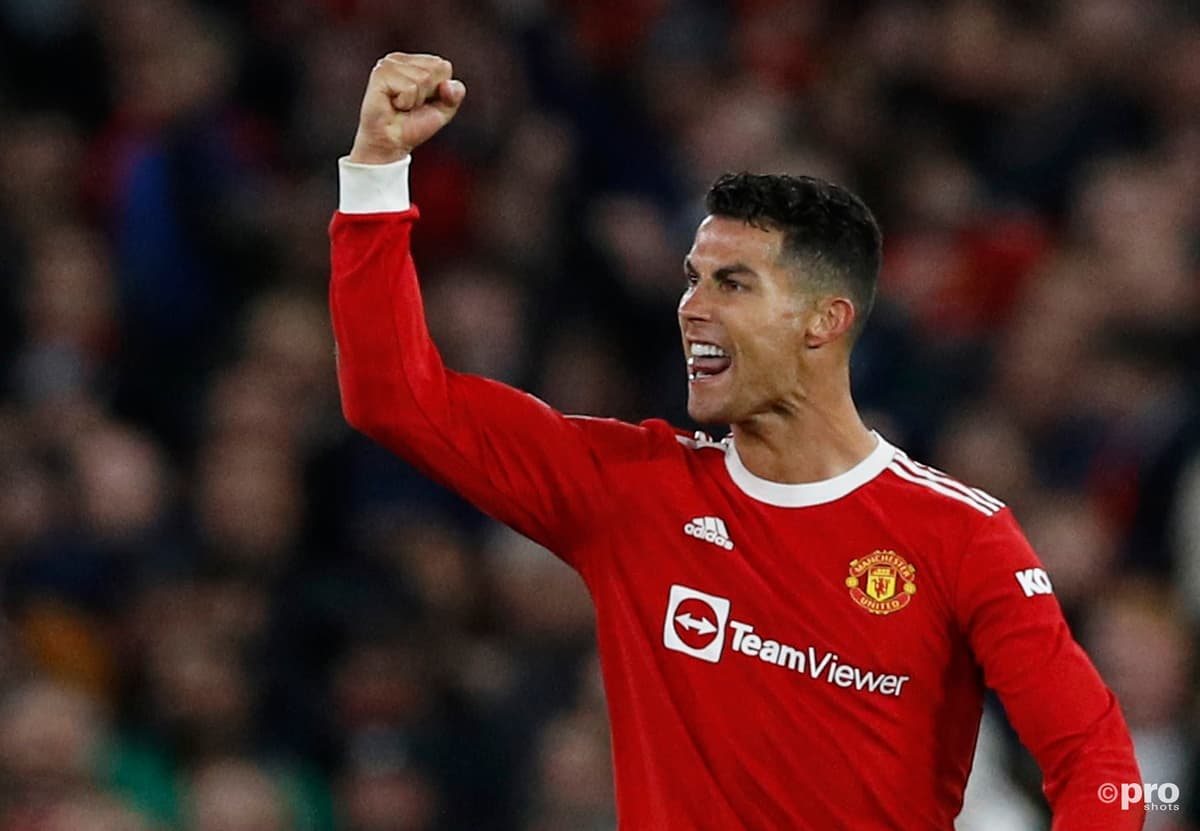 Cristiano Ronaldo celebrates his late winner for Man Utd vs Atalanta