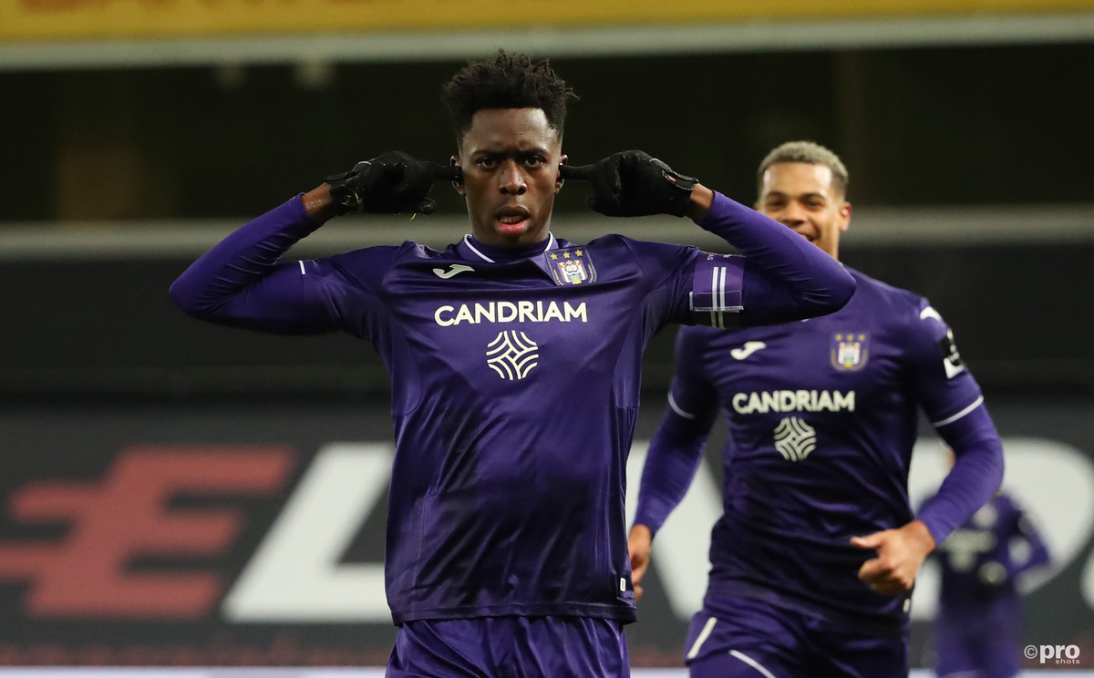 New Arsenal signing Albert Sambi Lokonga playing for Anderlecht