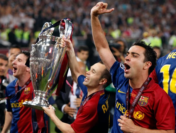 Lionel Messi, Andres Iniesta, Xavi