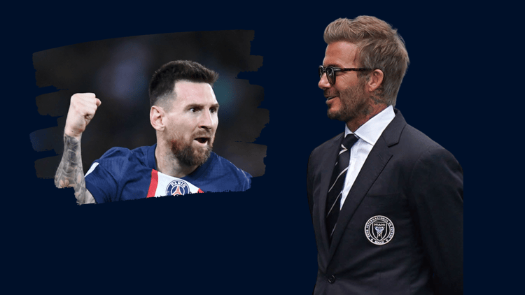 Lionel Messi and David Beckham
