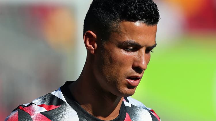 Cristiano Ronaldo in action for Man Utd.