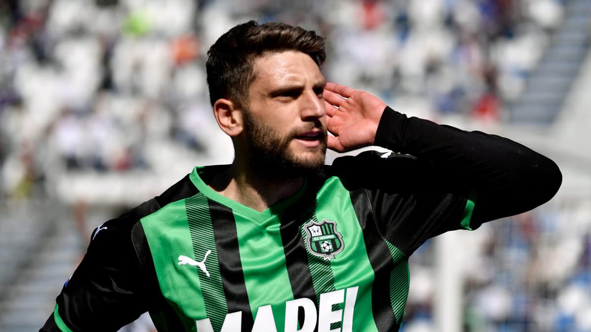 Domenico Berardi in action for Sassuolo