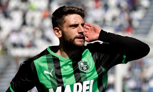 Domenico Berardi in action for Sassuolo