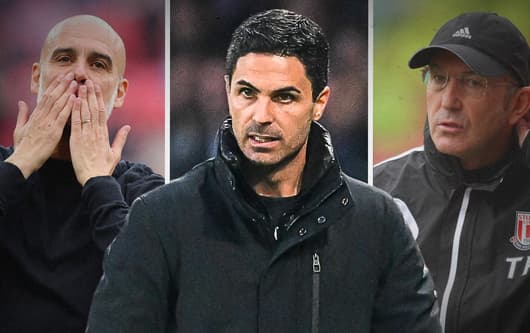 Mikel Arteta, Pep Guardiola, Tony Pulis