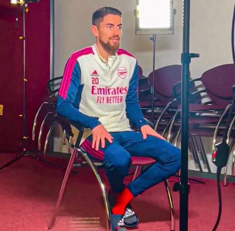 Jorginho pictured in Arsenal kit