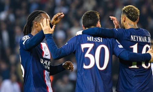 Renato Sanches, Lionel Messi and Neymar at PSG.