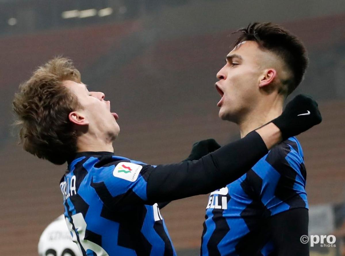 Nicolo Barella and Lautaro Martinez, Inter