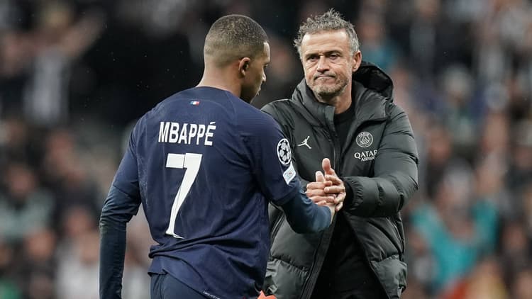Mbappe and Luis Enrique