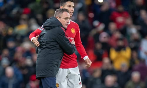Cristiano Ronaldo and Ralf Rangnick, Man Utd, 2021-22