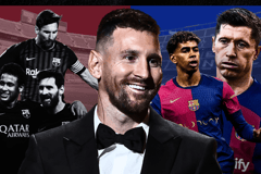 Lionel Messi Barcelona Lamine Yamal