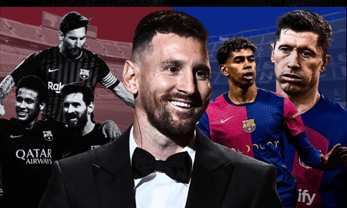 Lionel Messi Barcelona Lamine Yamal