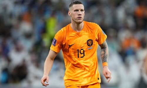 Wout Weghorst in action for the Netherlands