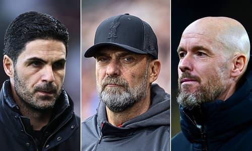 Mikel Arteta, Jurgen Klopp, Erik ten Hag