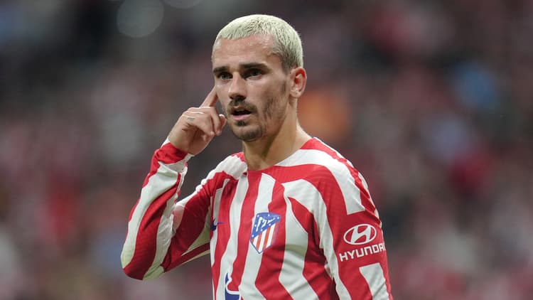 Antoine Griezmann in het shirt van Atlético Madrid.