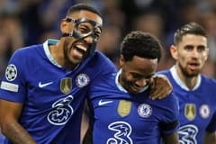 Chelsea pair Pierre-Emerick Aubameyang and Raheem Sterling.