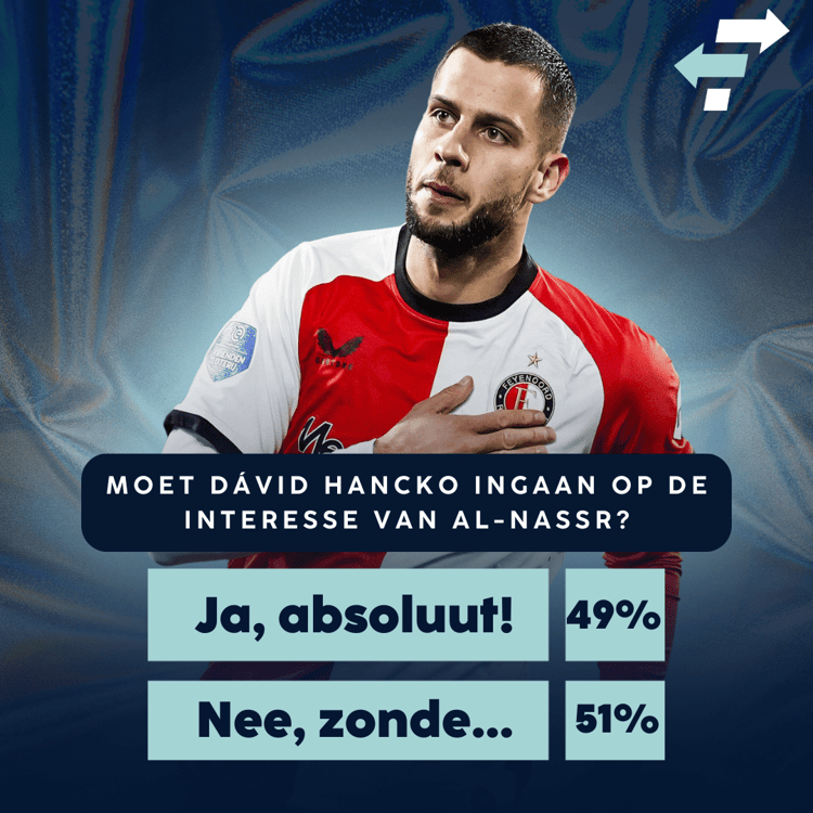 Over een eventuele transfer van Dávid Hancko van Feyenoord naar Al-Nassr zijn de meningen verdeeld.