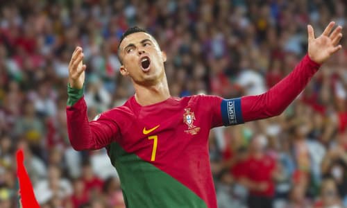 Al-Nassr's Cristiano Ronaldo playing for Portugal