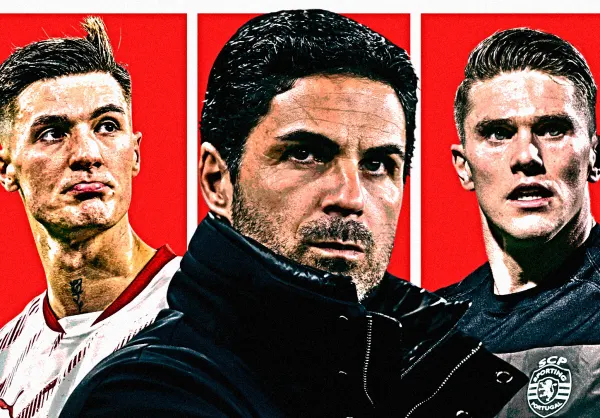 Benjamin Sesko, Mikel Arteta, Viktor Gyokeres