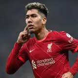Roberto Firmino celebrates for Liverpool in their UCL win over Inter