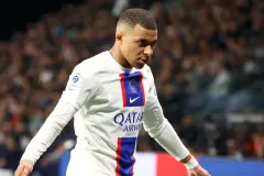 Kyliajn Mbappe after his brace against Angers.