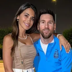 Lionel Messi with partner Antonella Roccuzzo