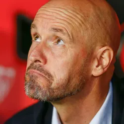 Erik ten Hag looks glum as Man Utd lose to Sevilla in the Europa League