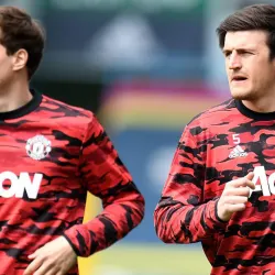 Lindelof, Maguire and McTominay in Man Utd training