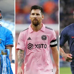 Erling Haaland, Lionel Messi, Kylian Mbappe