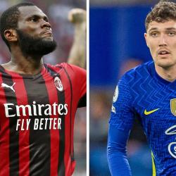 Kessie and Christensen in action for Milan and Chelsea respectively