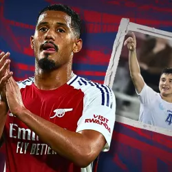 William Saliba, Kodir Khusanov, Arsenal. 2024/25