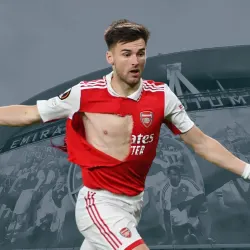 Kieran Tierney playing against FC Zurich for Arsenal in the Europa League