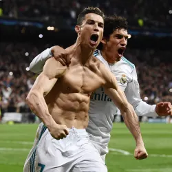 Cristiano Ronaldo celebrates after scoring against Juventus, Real Madrid 2017/18