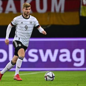 Timo Werner playing for Germany