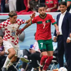 Hakim Ziyech, WK 2022, Morocco - Croatia