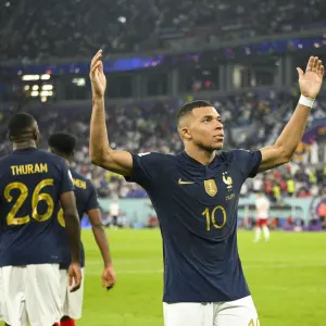 Kylian Mbappe scoring for France at the World Cup