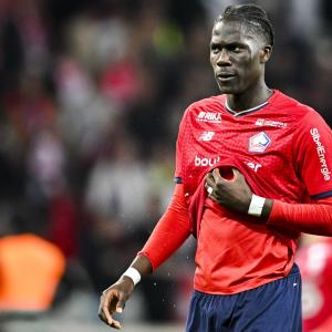 Amadou Onana in action for Lille