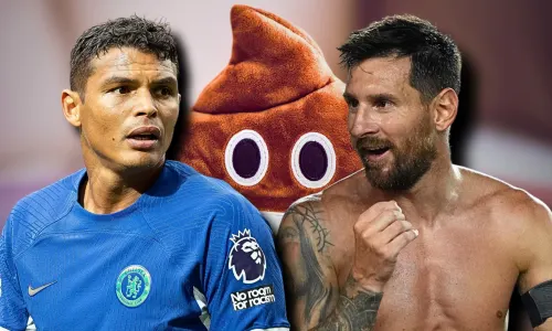 Thiago Silva, Lionel Messi, poop