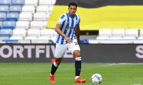 Levi Colwill playing for Huddersfield Town on loan from Chelsea