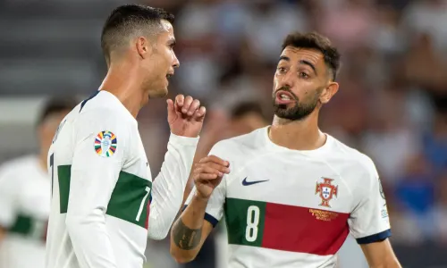 Portugal pair Cristiano Ronaldo and Bruno Fernandes