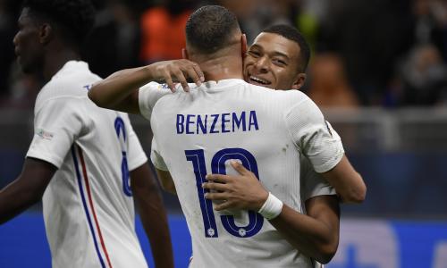 Karim Benzema and Kylian Mbappe, France, UEFA Nations League