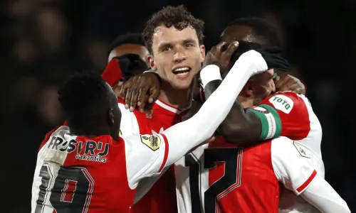 Mats Wieffer, Yankuba Minteh, Luka Ivanusec, Feyenoord