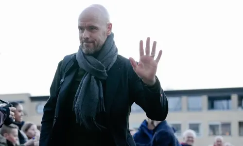 'Gimme five': Manchester United manager Erik ten Hag is hoping for a busy end to the transfer window