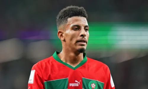 Azzedine Ounahi in action for Morocco.