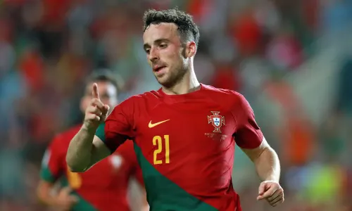 Diogo Jota playing for Portugal.