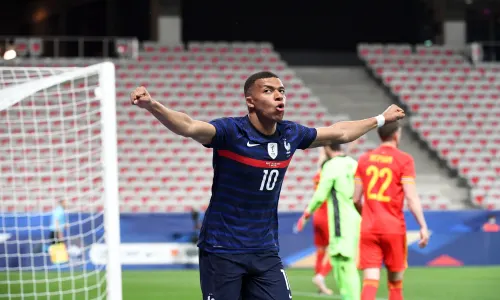 Kylian Mbappe scores for France ahead of Euro 2020, 2021