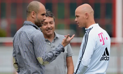 Ten Hag and Guardiola at Bayern Munich