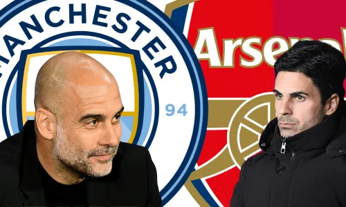 Man City boss Pep Guardiola and Arsenal manager Mikel Arteta