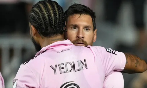 Lionel Messi and Inter Miami teammate DeAndre Yedlin 